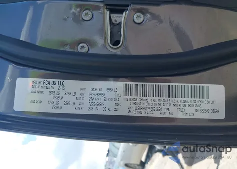 2015 Ram 1500 Laramie from USA, damaged, VIN 1C6RR6NT7FS621680